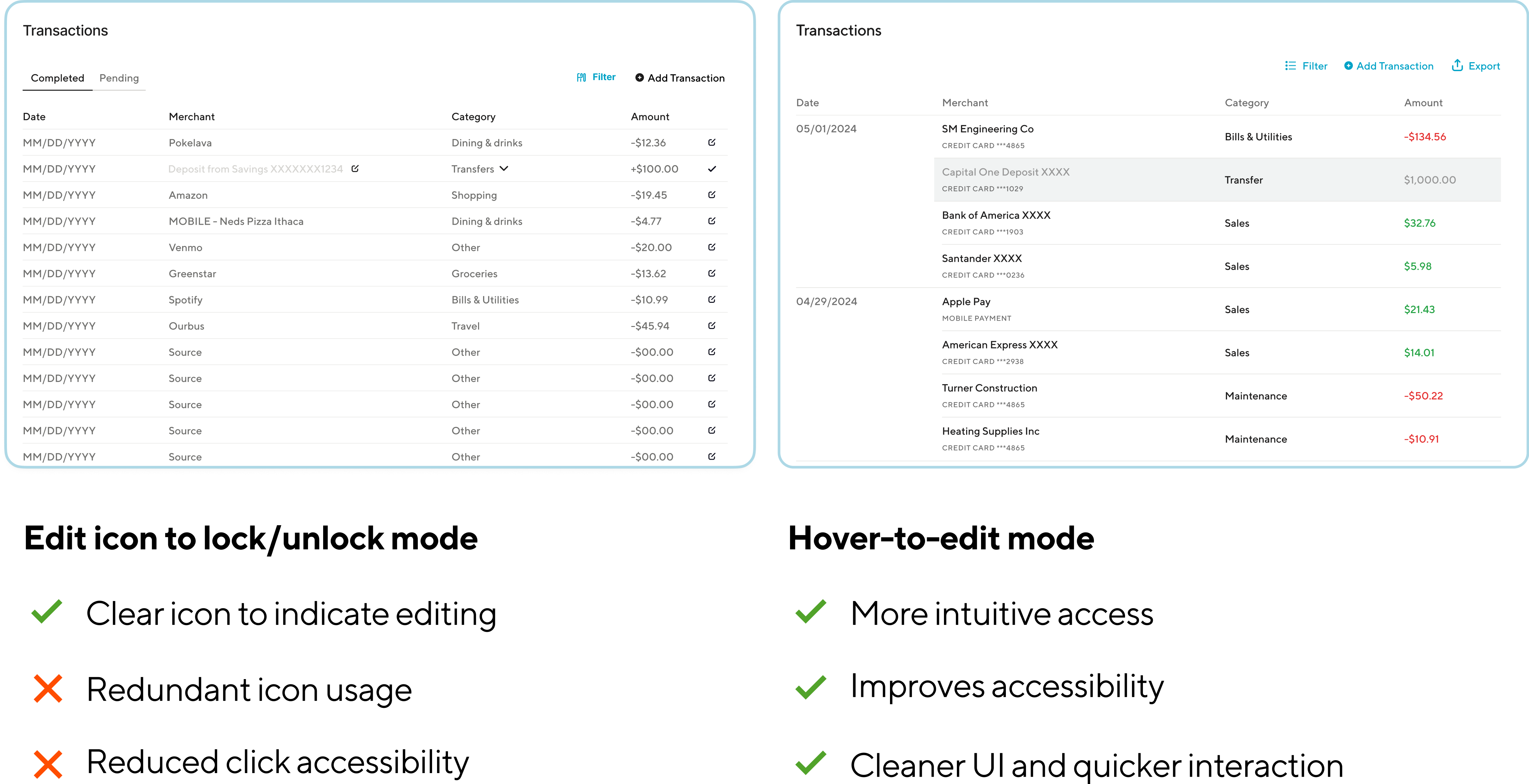 Edit vs Hover UI Comparison